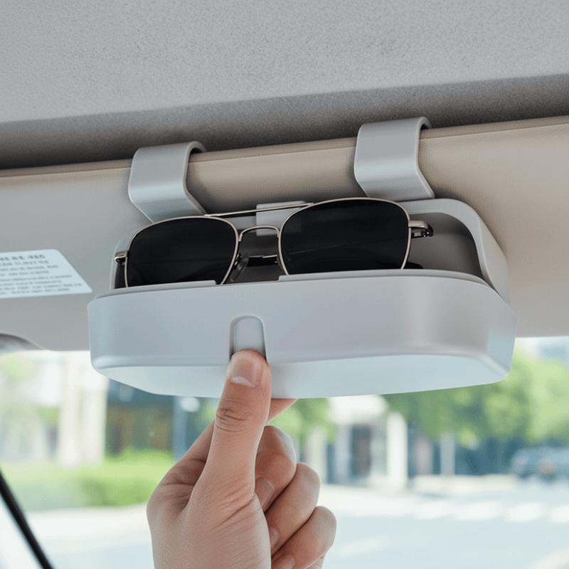 Multifunction Car Glasses Box Dustproof Box Flip-Lid Driving Eyeglass Holder Upgrade Organizer Sun Visor Lenses Case Summer