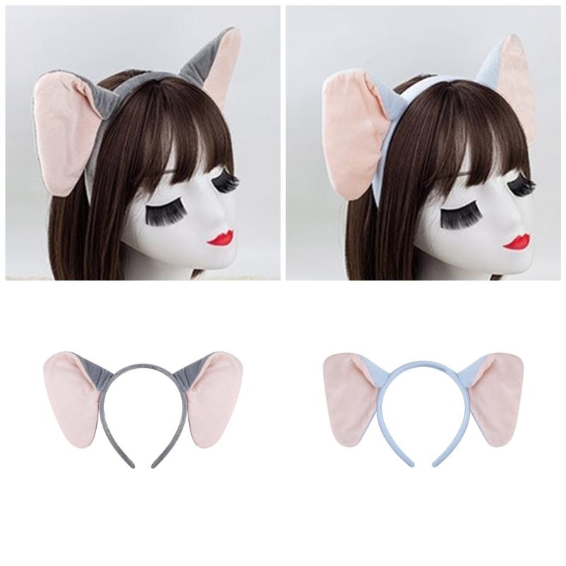 1/3/4 Delar Elefant Kostym Set Elefantöron Hårband Svans Fluga Tutu för Halloween Utklädnad Djur Cosplay Kostym