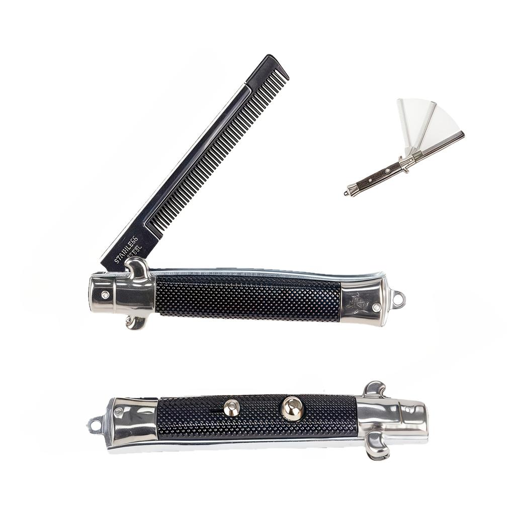 Men'S Styling Comb Dual-Use Fine-Toothed - Foldable Comb