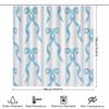 Watercolor Blue Ribbons Shower Curtain Set Elegant Bowknot Design For Bathroom Decorations Modern Home Improvement Accessories F