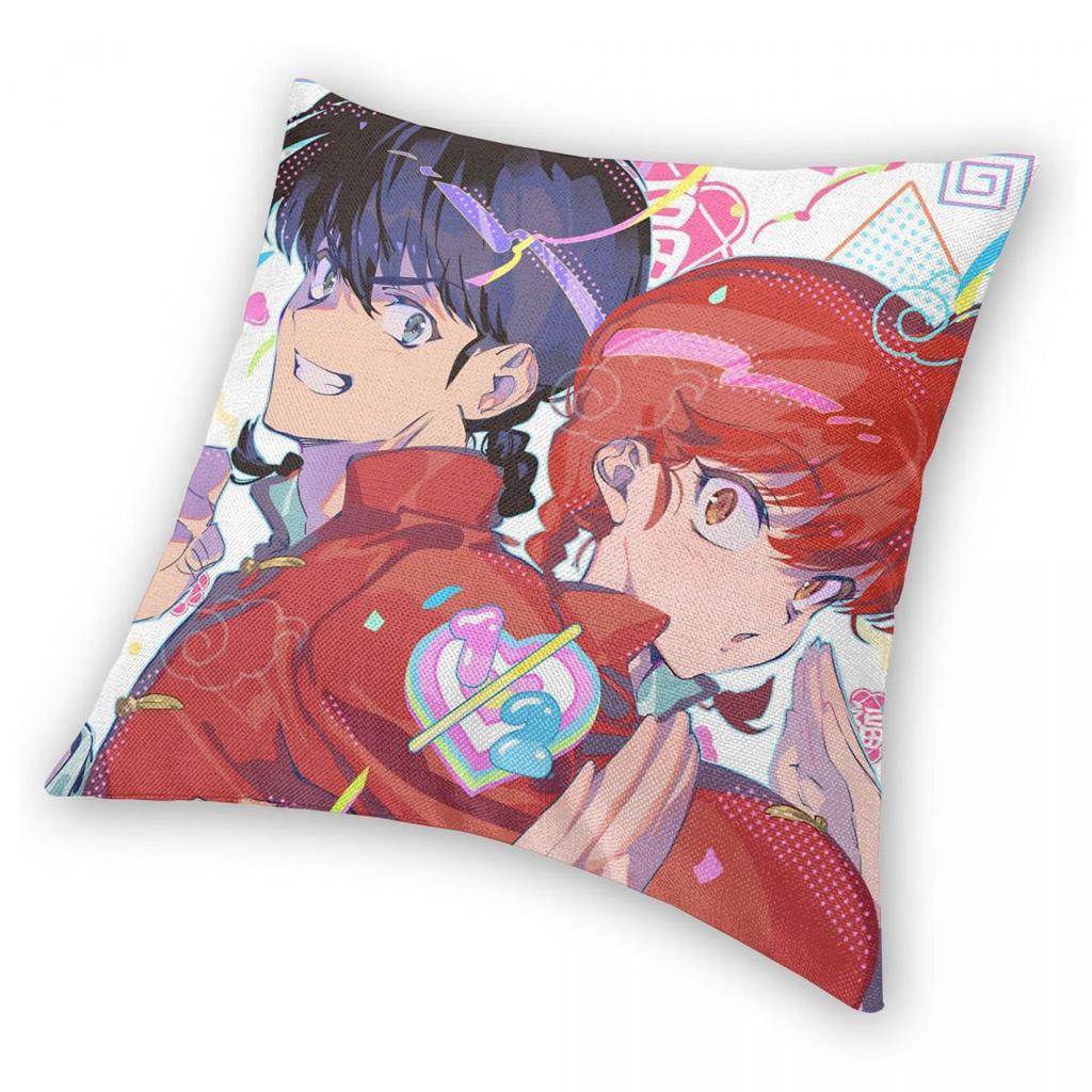 Japanese Anime Ranma Saotome Pillowcase Printing Polyester Cushion Cover Decorative Pillow Case Cover Home Zippered 45*45cm