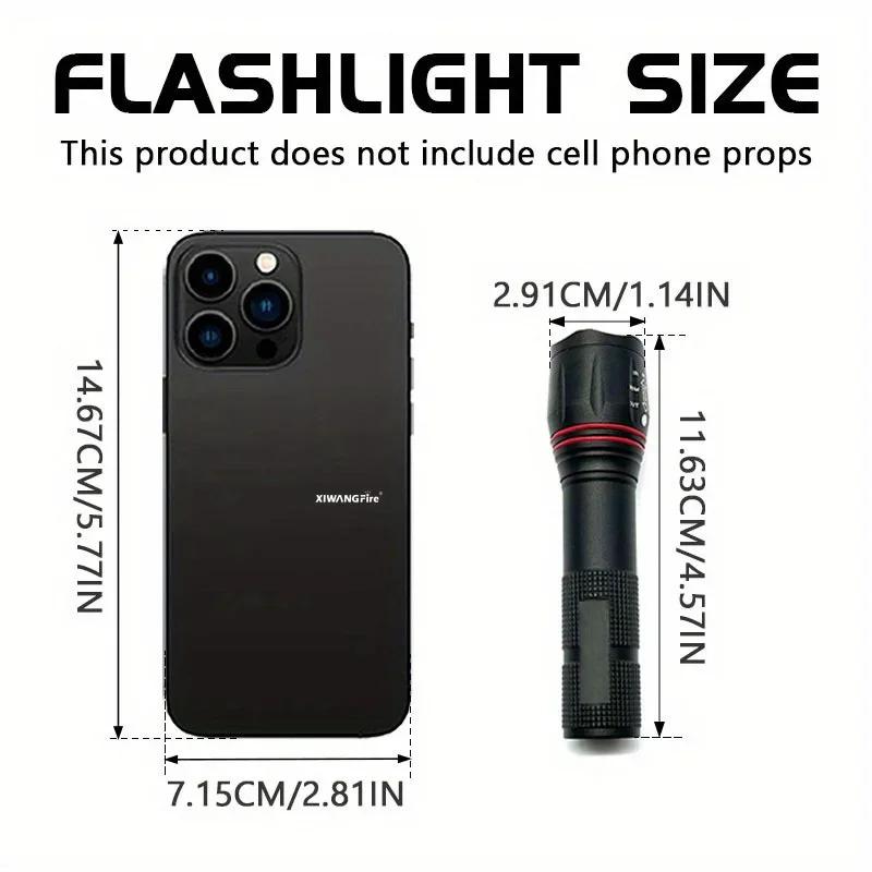 395nm UV Flashlight T6 Led 3 Modes USB Rechargeable - High-Power Zoomable Black Light for Nail Gel,Scorpions,Bugs Aluminum Alloy