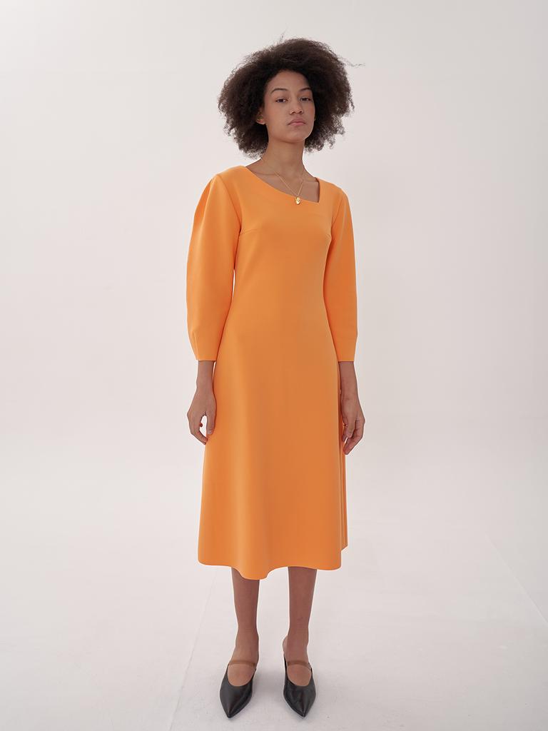 Bemon Signature V-Neck Dress_Orange