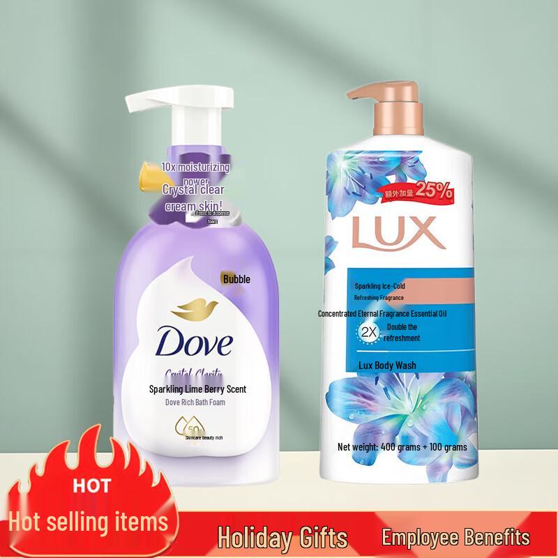 Дуэт гелей для душа Dove & Lux