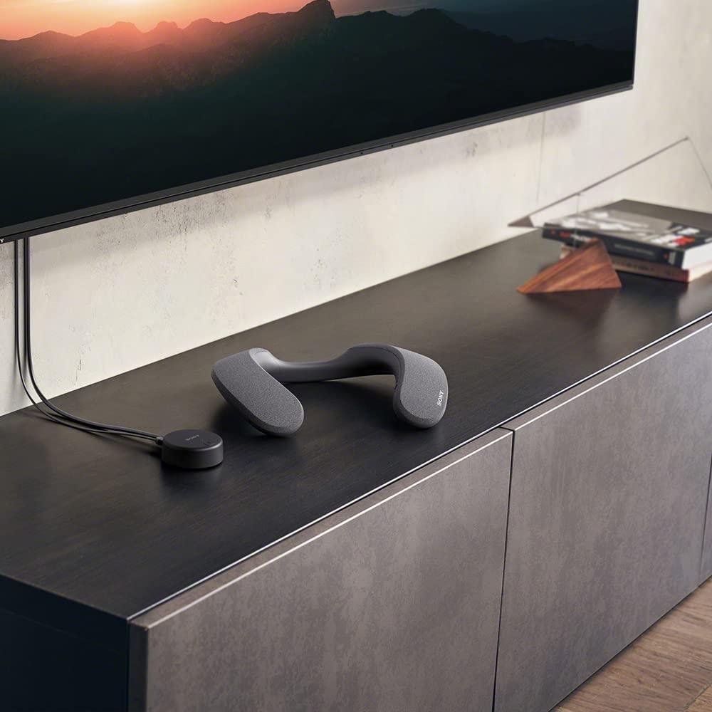 Sony Nadajnik bezprzewodowy WLA-NS7 Nadajnik Bluetooth Dźwięk stereofoniczny 360 stopni kompatybilny ze słuchawkami i BRAVIA XR WLA-NS7 BC Czarny