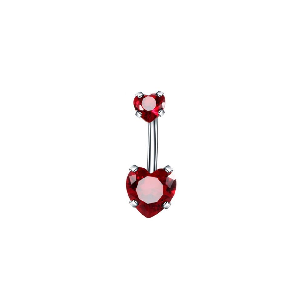 Heart Belly Piercing Internal Thread Body Jewelry Sexy Navel Rings  Girl