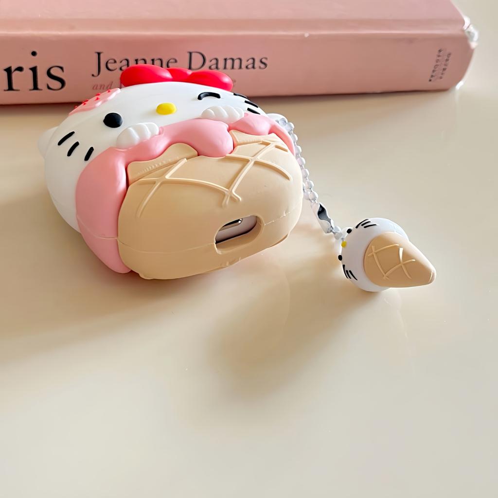 Cute cone KT cat AirPods Pro1 Apple Bluetooth headset cover 1/1 generation cartoon protective case for women
