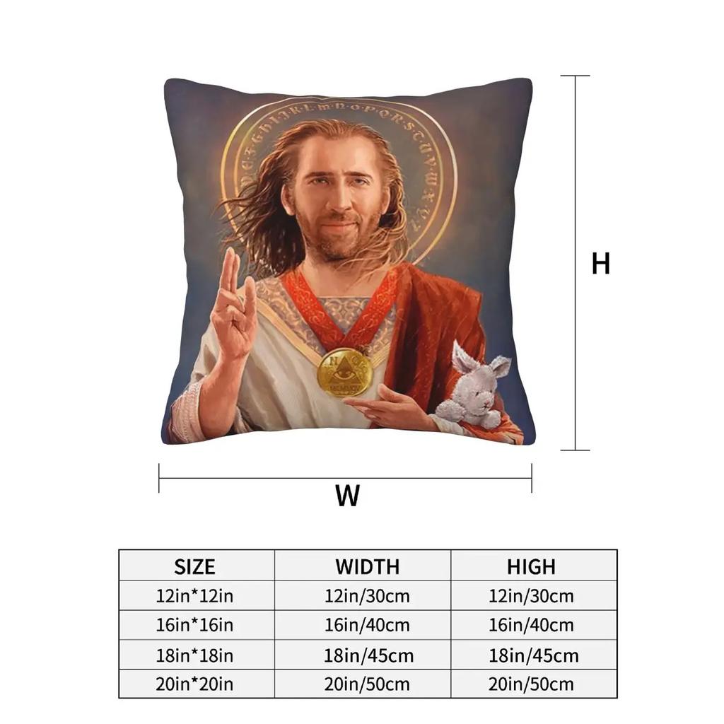 Nicolas Cage, Heiliger Nikolaus Von Cage 2 Stück Quadratische Kissenhülle Kissenbezug Kissen Dekoration Komfort Wurfkissen Für Zuhause Sofa