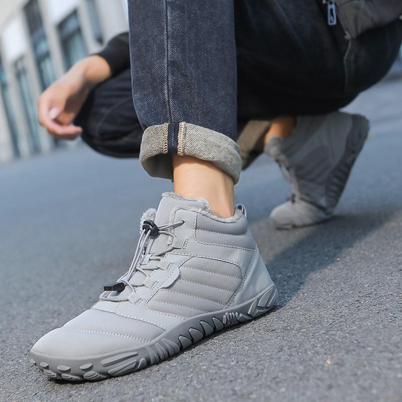 Fashion High-top Snow Boots Winter Cotton Shoes Women Men Plush Warm Outdoor Hiking Sneakers Non-slip Sports Shoes