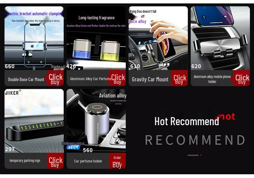 Hidden Press-Type Car Dashboard Phone Number Plate for Temporary Parking