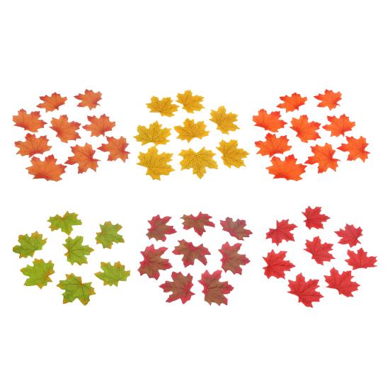 100 Stück künstlicher Ahorn, lebensecht, multifunktional, langlebig, schönes, lebendiges Blatt für das Büro