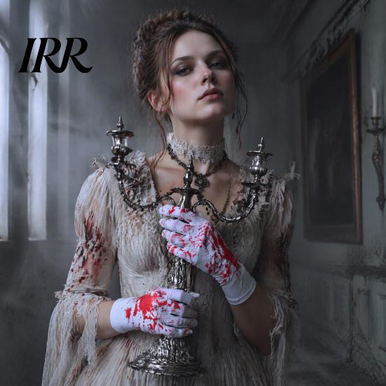 Reusable Party Props for Halloween Horror Gloves, Creepy Red Hand Cosplay Prop Party, Cool Patterns Spooky Costume Accessory Haunted House,