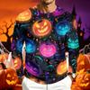 Men's Casual Long Sleeve Halloween Printed T-Shirt for Everyday Wear