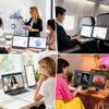 Laptomo Dual Portable IPS FHD 1080P Dual Lightweight and Compatible with inch Compatible with and Linux 14-inch Monitor, Panel, Display, 13-17