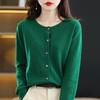 TIFICY Women's Fashion Casual Fall Winter Solid Color Print Long Sleeve O-Neck Tops Women's Clothing Woolen Knitwear Sweaters