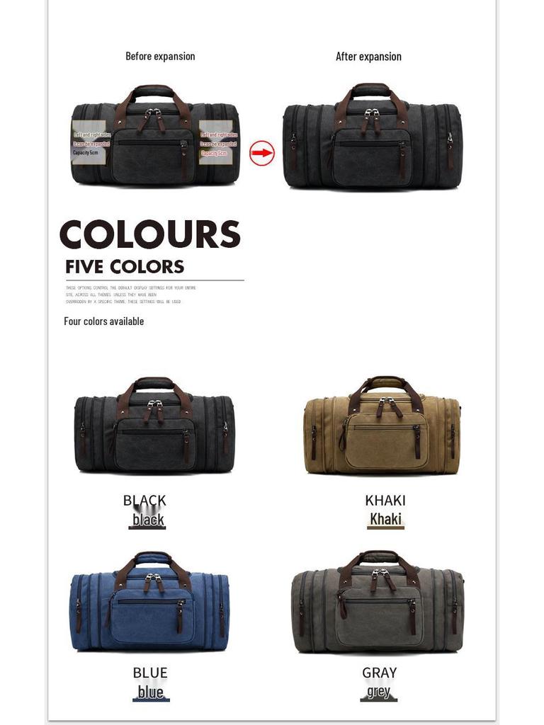 Trendy Canvas Crossbody Backpack: Large Capacity Outdoor Travel and Casual Shoulder Bag