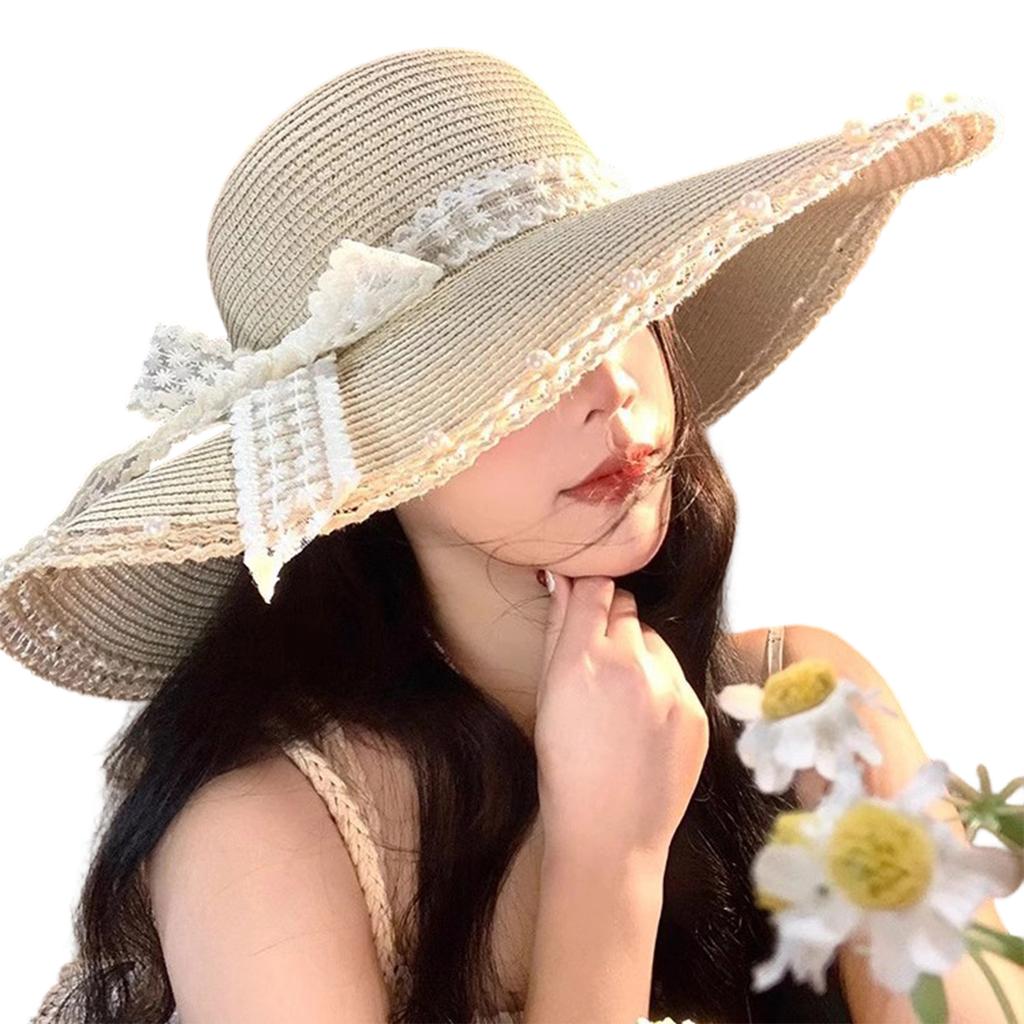 Ladies' Bow Lace Hat Beach Hat Sun Hat