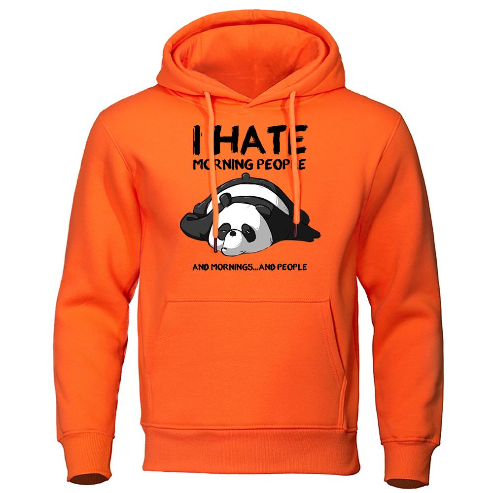 

Мужская толстовка I Hate The Good Morning Man From Theduc, теплая повседневная толстовка с капюшоном, пуловер Harajuku 3XL