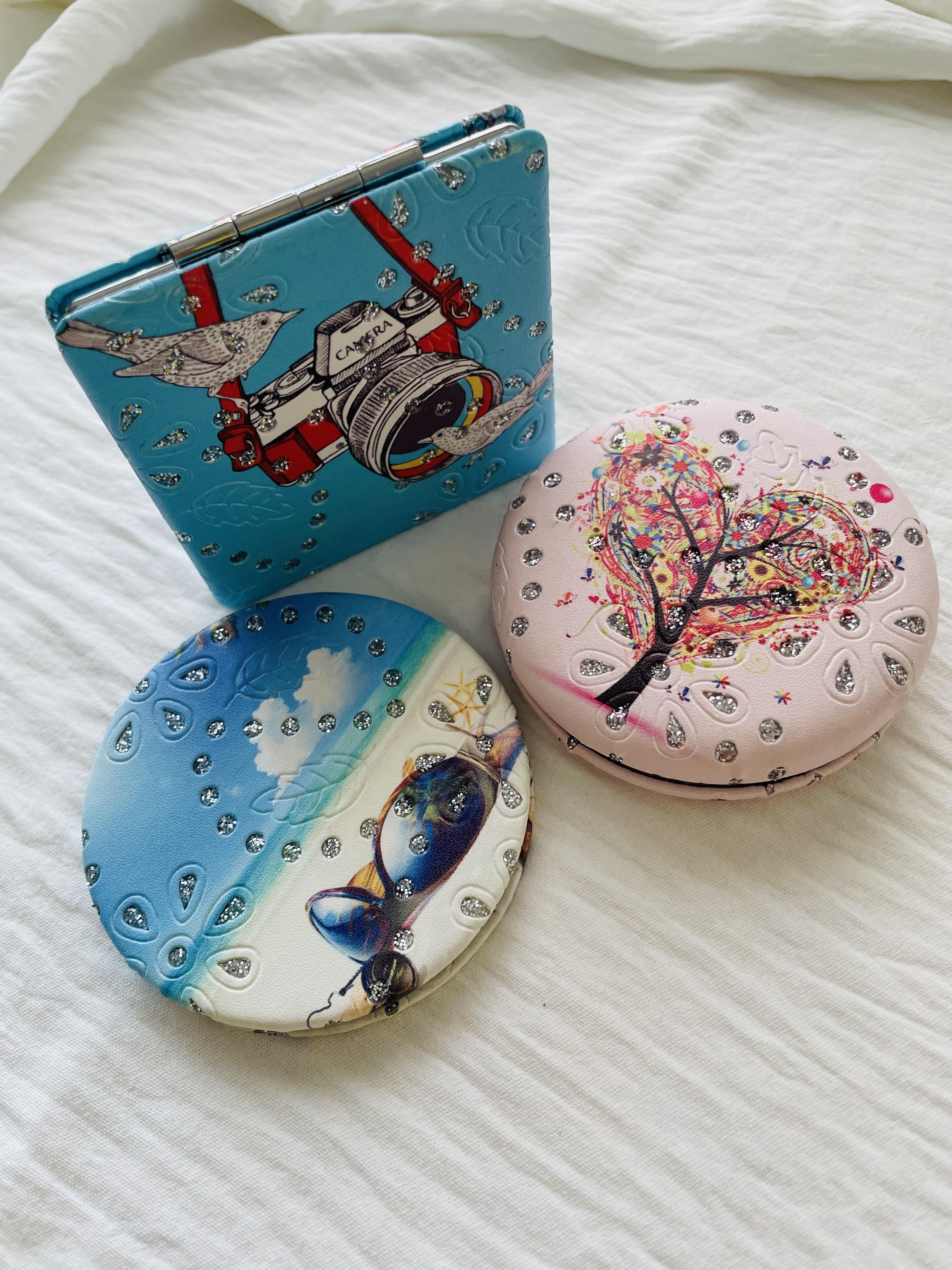 

Ручное зеркало, металлическое карманное зеркало, цветное компактное зеркало со специальным узором из камня, косметический аксессуар для зеркала, свадебное зеркало для подружки невесты, подарок на день рождения