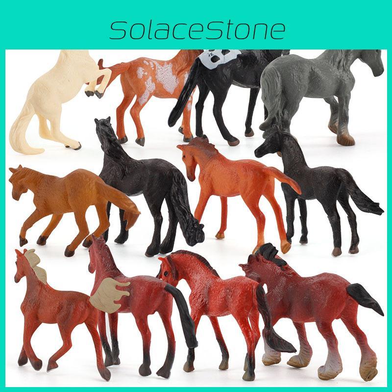 Miniature Arabian Horse Model Set Pvc Collectible Figurines For Animal Enthusiasts