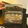 Clear Jewelry Storage Box with 2 Layers and Multiple Compartments for Earrings, Rings, Necklaces and Bracelets