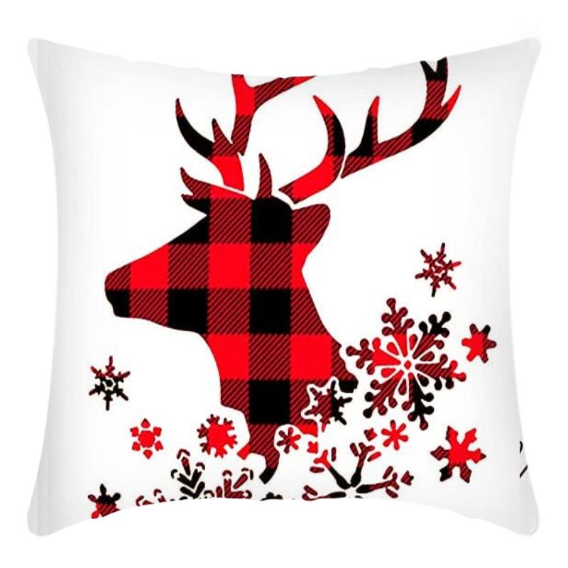 Christmas Pillow Case Printed Living Room Sofa Bedroom Pillow Case Christmas Pillow Case Printed