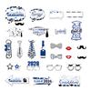 Graduation Party Photo Booth Props Set for Class of 2026 with Glasses Hats Signs and Decorative Accessories for Graduation Events