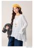 Retro Floral Jacquard Round Neck Knit Cardigan - Women's Autumn/Winter Loose Fit Long Sleeve Sweater