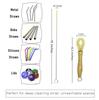 Gaia Guy Cleaning Brush Set Sisal Brush Wooden for Cleaning Narrow Neck Kettles Includes Lid Long Straw Brush (Plastic Free) + Handle) Bottles,