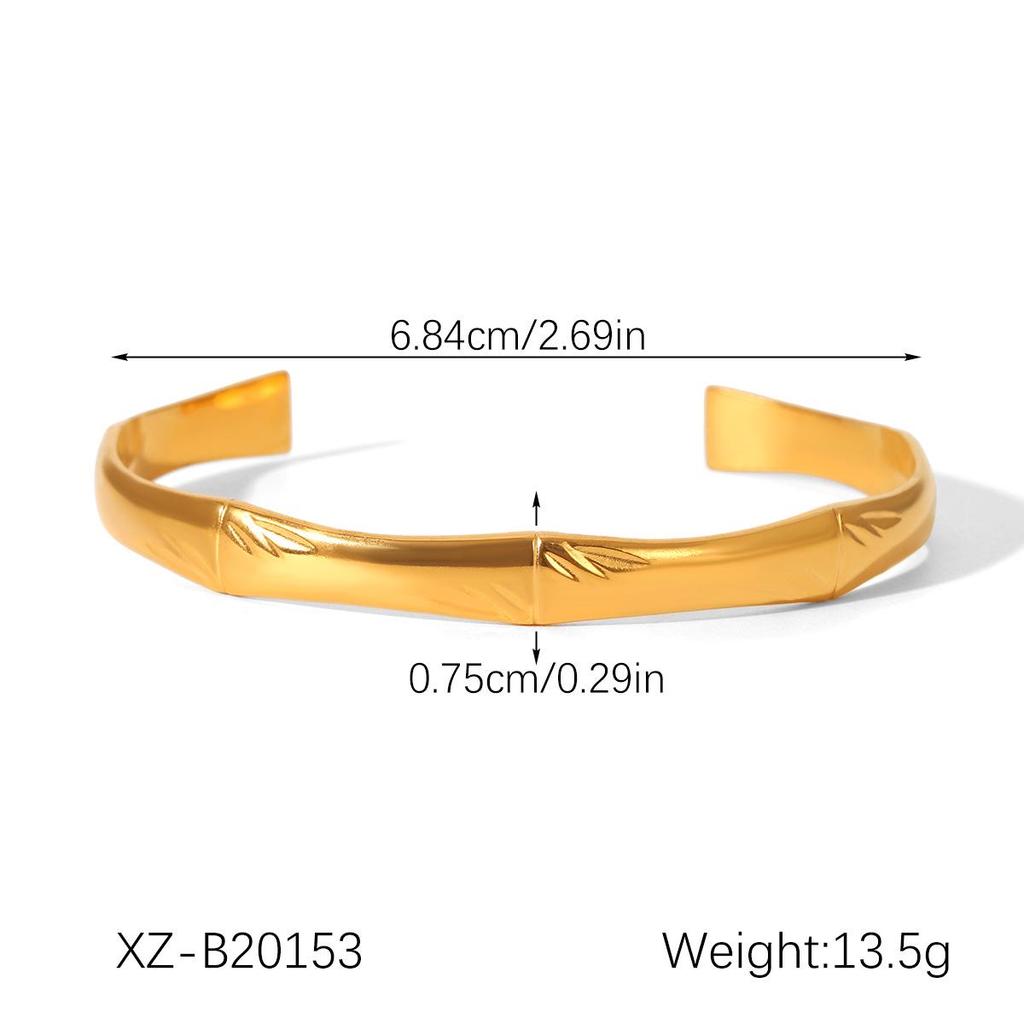 Edelstahl Offener Armreif: Hochwertiger, nicht verblassender Titanschmuck für Damen