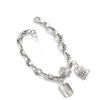 Women's Versatile Fashion Retro Niche Lock Cross Bracelet