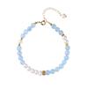 Exquisite Natural Aquamarine & Pearl Bracelet - Petite Luxury Women's Style