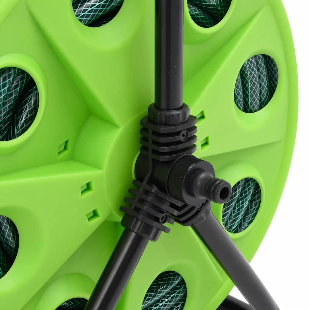 Vidaxl Wolnostojący Bęben Z Wężem I Złączkami, 0,5", 20M, Zielony, Pvc