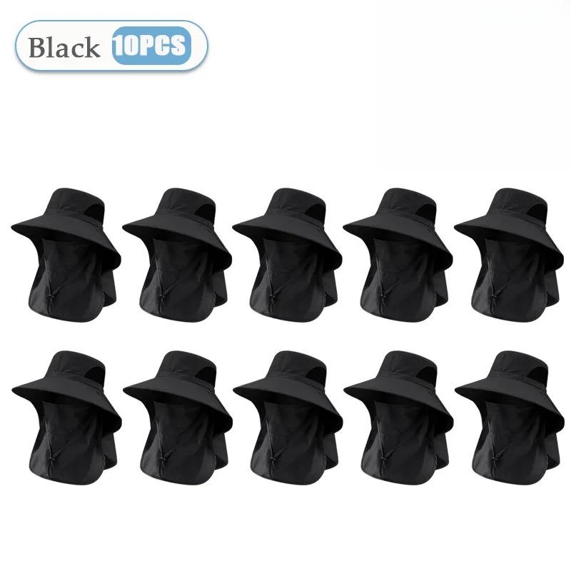 Letní sluneční čepice UV ochrana Venkovní lov Rybářská čepice pro muže Ženy Turistika Kempování Kšiltovka Klobouk klopa na krk Rybářský klobouk