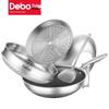 Debo 316L Edelstahl Wok & Dampfgarer mit Wabenmuster