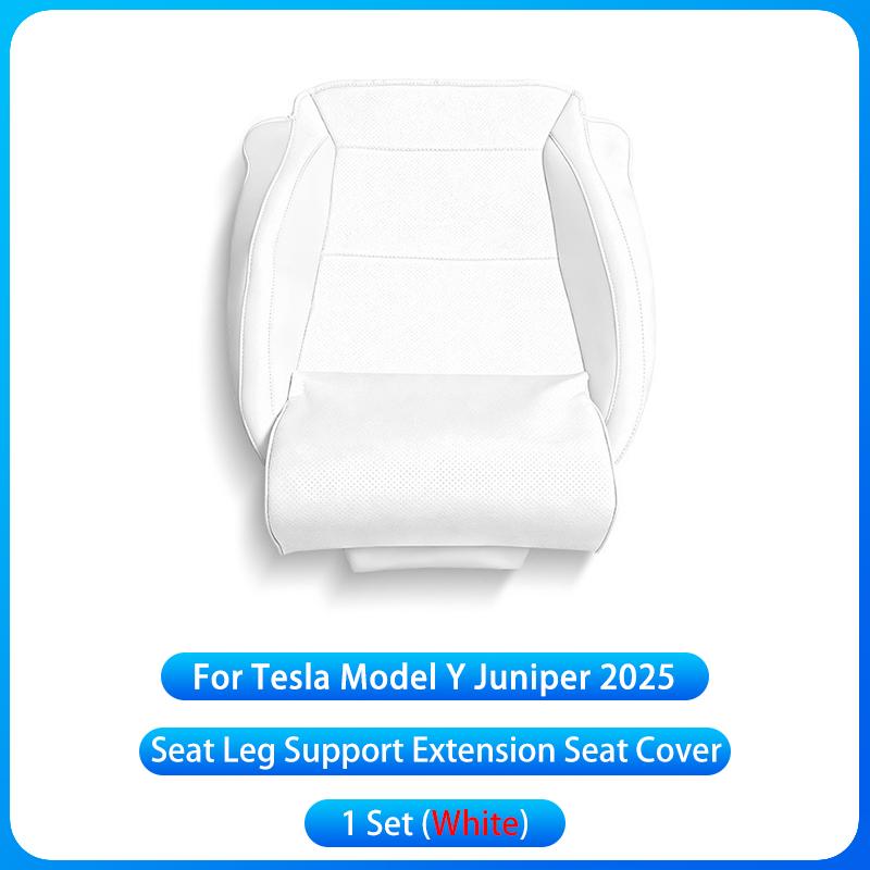 For Tesla Model Y Juniper 2025+ Seat Leg Support Extension Seat Cover Nappa Leather Memory Foam Extender Cushion Car Accessories Nappa leather