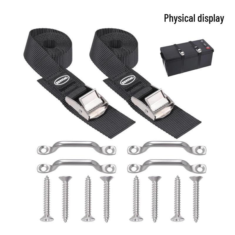 "Stainless Steel 304 Adjustable Tension Buckle and Binding Plate for Marine Yacht Accessories."