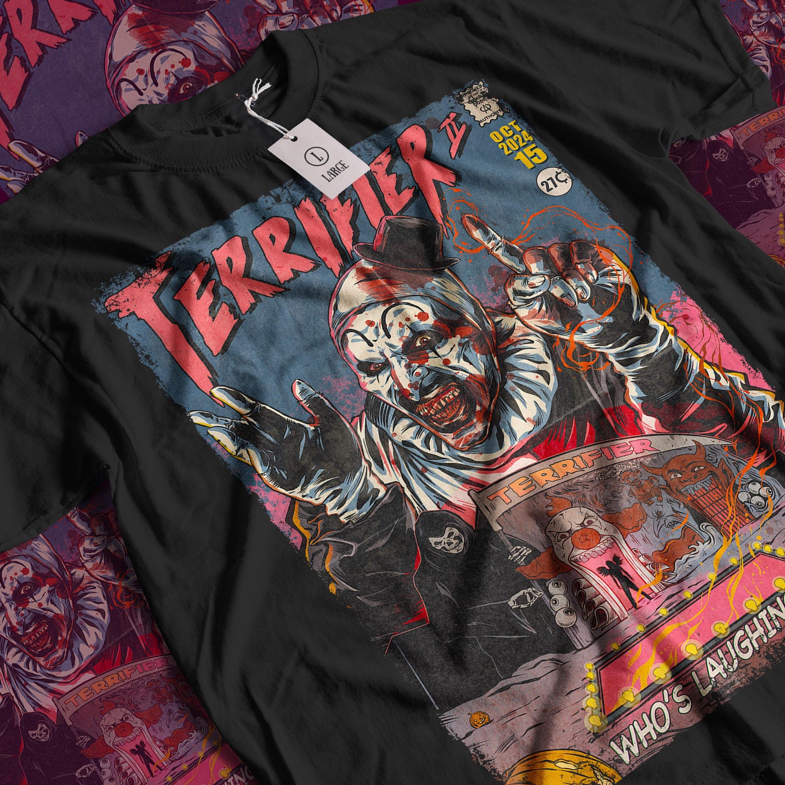 Terrifier Movie T-Shirt: Vintage Horror Graphic Tee 2XL