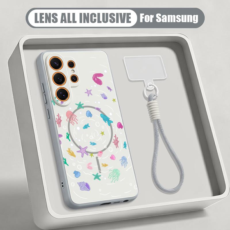 Colorful Ocean Park Case For Samsung S26 Ultra S25 FE S24 S24 Plus A57 A37 A17 A56 A36 A16 A55 A35 A15 A54 5G Hybrid Magnetic Matte Cover