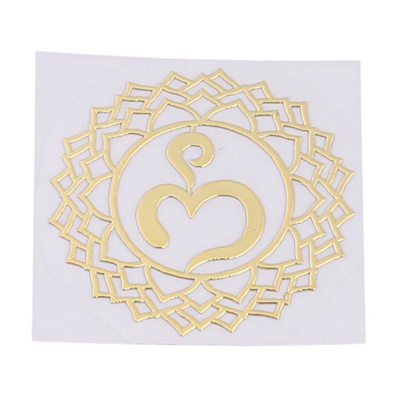 7 Pcs Sacred Geometry Metal Stickers Delicate Flower of Life Chakras Stickers Pyramid Meditation Art Resin Filler Supply
