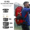 Camping Cookware Set Pot Frying Pan Non-stick Lightweight Stackable Storage Bag Suitable for 2-3 Person Outdoor Utensils