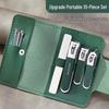Nail Clipper & Pedicure Set: Angled Clippers, Ear Pick, Earwax Removal Tool with Case.