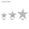 Star-Shaped Rhinestone Resin Patches: 5-Piece Pack for DIY Clothing Accessories