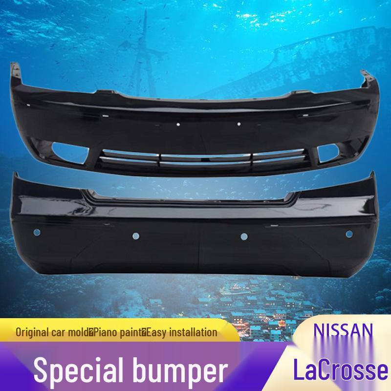 Compatible with 2005-2008 Buick LaCrosse: Front Bumper Bar Skin and Rear Bumper.
