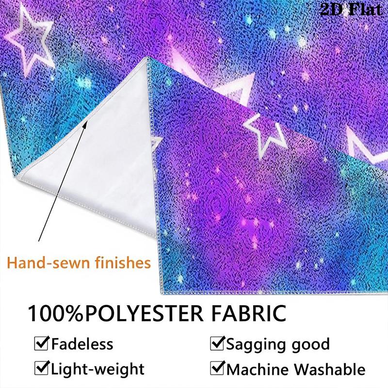 Colorful Pentagram Wall Tapestry Aesthetic Wall Hanging Printed Fabric Blanket Decorative Tapestries for Bedroom Living Room Home Decor