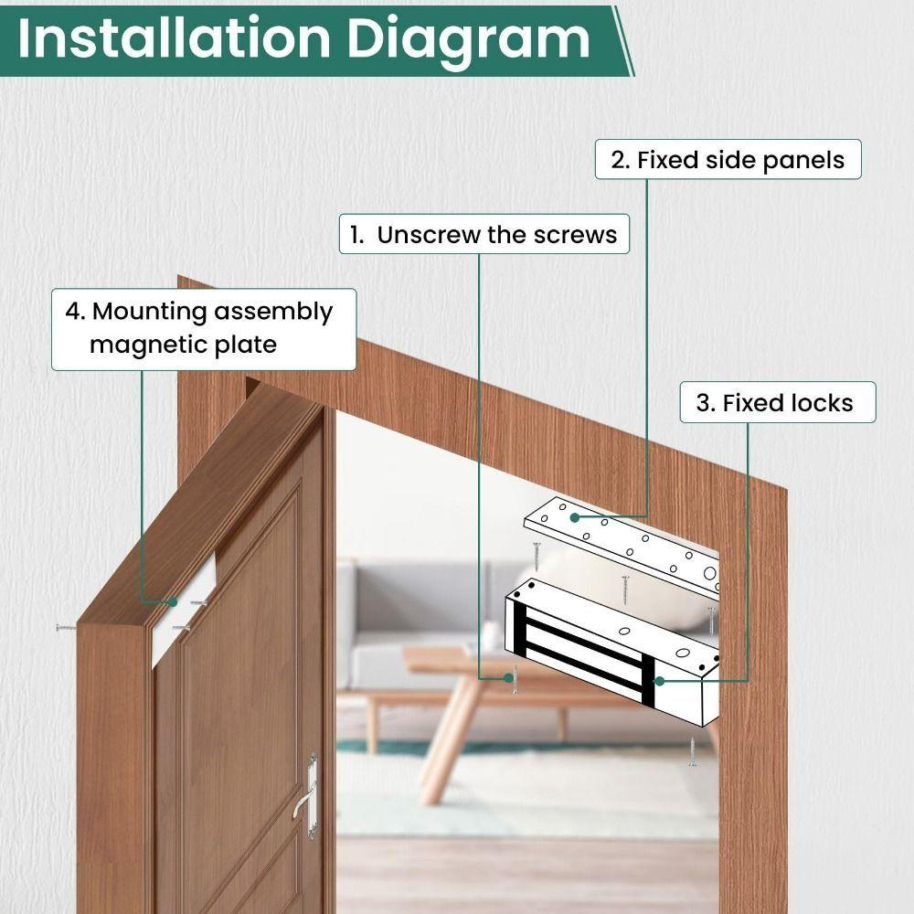 Magnetic Electromagnet Lock 12V DC Electric locking Door Access Control Lock Single Door