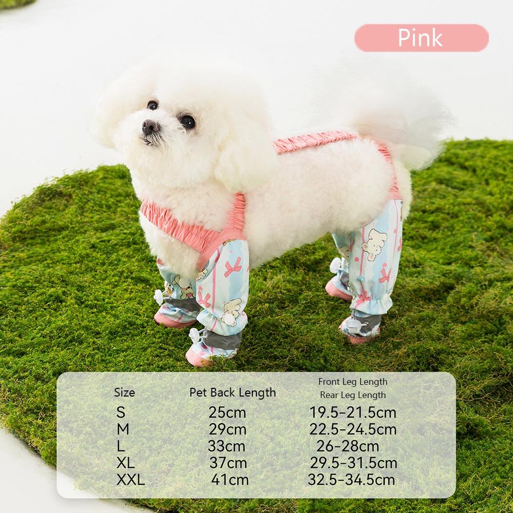 Full Leg Protection Dog Four-Legged Pants Reflective Stripe Dog Jumpsuit Shoes  Pet Strolling