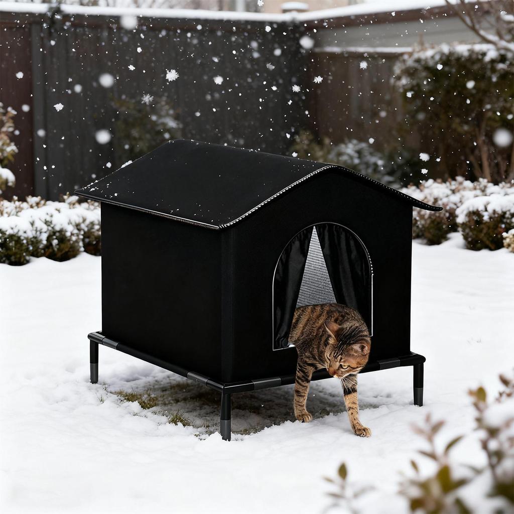 Outdoor Cat Houses Waterproof Nest Elevated Base Outdoor Cat House for Winter for Dog Kitten Chicken Animal Outside Patio