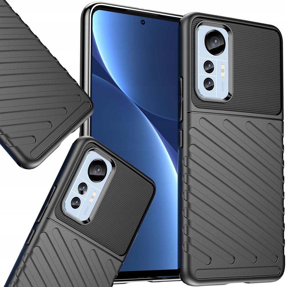 Thunder Case Etui Xiaomi 12 Lite Silikonowy Pancerny Pokrowiec Czarne