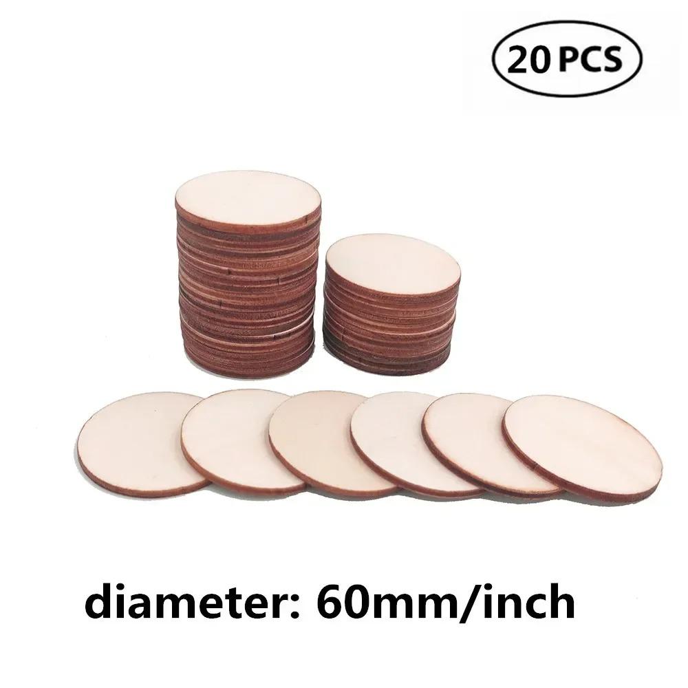 Natural Round Unfinished Wooden Discs Blank Wood Pieces Slice for Crafts Centerpieces Wooden DIY Christmas Ornaments